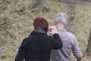 couple walking holding hands