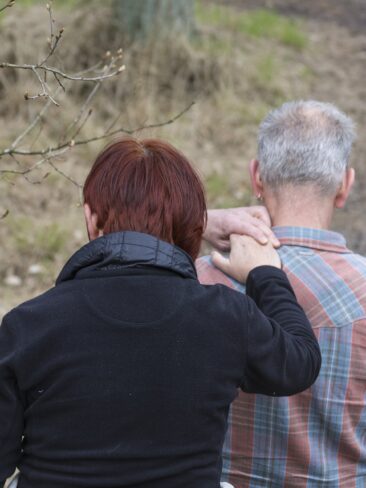 couple walking holding hands